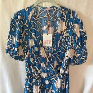 Knox Rose Teal and White Floral Dress